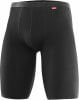 Schwarze lange Herrenunterhose mit rotem Logo.