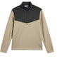 Beige Pullover mit schwarzem Oberteil und J.Lindeberg Logo.