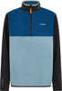 Eine blau-hellblaue Fleecejacke von O'Neill mit schwarzen Ärmeln und Logo.