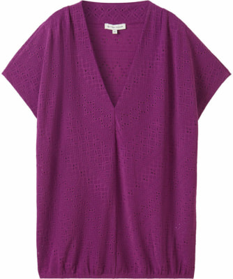 Tom Tailor TOM TAILOR Ajour V-Neck Női póló
