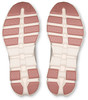 Unteransicht der Sohlen von Damen-Laufschuhen mit rosa Elementen.