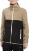 Jungen McKinley Fleecejacke in Beige-Schwarz mit Reißverschluss.