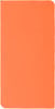 Orangener Stoff mit feiner Textur und gezacktem Rand.