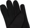 Schwarze Handschuhe mit rutschfester Oberfläche an den Fingern.
