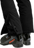 Skihose mit Reißverschluss-Schlitz und Logo auf dem Schuh.