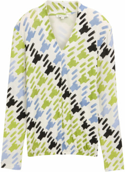 Tom Tailor V-Neck AlloverPrint női hosszúujjú felső