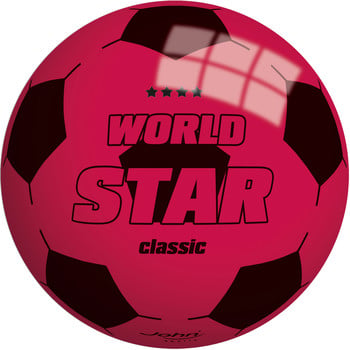 Ein pinker Fußball mit der Aufschrift WORLD STAR CLASSIC.