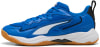 Blauer Puma Sportschuh mit weißem Streifen und Gummisohle.