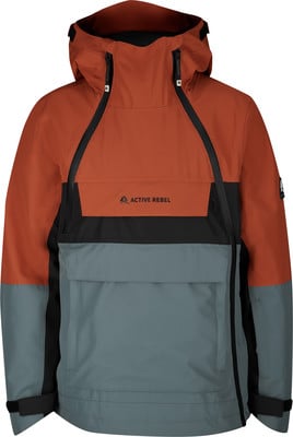Herrenjacke von Active Rebel mit Kapuze, Farbblockdesign und großer Fronttasche.