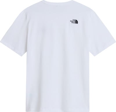Weißes T-Shirt mit dem The North Face Logo auf der linken Brust. Weißes T-Shirt mit dem The North Face Logo auf der linken Brust.