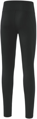 Schwarze Damen-Leggings mit hohem Bund und geformten Nähten.