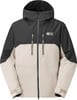 Zweifarbige Kapuzenjacke mit Logo auf der Brust.