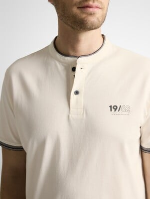 Tom Tailor Printed Stand-Up férfi póló