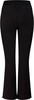 Schwarze Damenhose mit geschlitzten Beinabschlüssen und Gesäßtaschen.