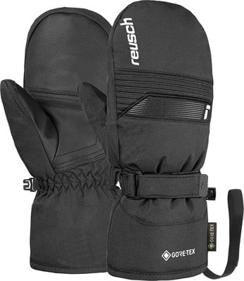 Schwarze Reusch Skifäustlinge mit Gore-Tex-Logo. Schwarze Reusch Skifäustlinge mit Gore-Tex-Logo.