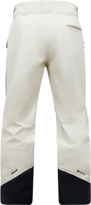 Beige Skihose mit schwarzem Beinabschluss und RECCO-Logo. Beige Skihose mit schwarzem Beinabschluss und RECCO-Logo.