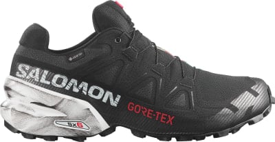 Schwarzer Salomon Laufschuh mit Gore-Tex und Schnellverschluss. Schwarzer Salomon Laufschuh mit Gore-Tex und Schnellverschluss.