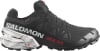 Schwarzer Salomon Laufschuh mit Gore-Tex und Schnellverschluss.