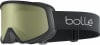Bolle Skibrille mit schwarzem Band und grüner Linse.