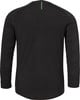 Schwarzes Langarmshirt für Herren mit grünem Detail am Rücken.