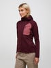 Damen-Weinrote Jacke mit rosa Tasche und Kapuze, Marke Peak Performance.