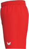 Rote Shorts mit weißem Logo an der Seite und elastischem Bund.