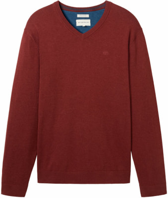 Tom Tailor Basic V-Neck férfi pulóver