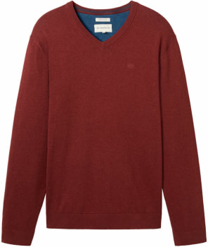Tom Tailor Basic V-Neck férfi pulóver