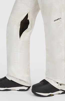 Weiße Skihose mit dunklem Futter und O'Neill-Logo. Weiße Skihose mit dunklem Futter und O'Neill-Logo.