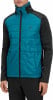 Herren-Steppjacke mit melierten Ärmeln und Stehkragen.