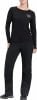 Schwarze Outdoorhose für Damen mit Logo und langem Ärmel.
