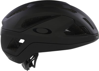 Mattschwarzer Oakley ARO3 Fahrradhelm mit Oakley-Logo und Lüftungsöffnungen.