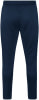 Dunkelblaue lange Hose mit elastischem Bund und schmal zulaufenden Beinen.