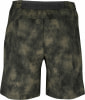 Rückansicht einer Herren-Shorts mit Camouflage-Muster und Logo.