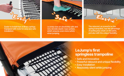 Lejump Outdoortrampolin Flora 4,27m inkl. Sicherheitsnetz und Leiter