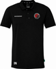 Schwarzes Poloshirt mit Intersport-Logo und Teamwappen.
