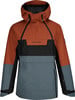 Herrenjacke mit Kapuze in Orange, Schwarz und Grau mit Active Rebel Logo.