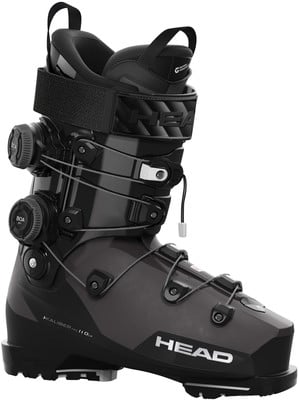 Schwarzer HEAD Skischuh mit BOA-System und Schnellverschlüssen. Schwarzer HEAD Skischuh mit BOA-System und Schnellverschlüssen.