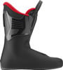 Innenschuh eines Skischuhs mit roter Paspel und schwarzem Kunststoffteil.