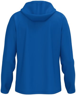 Blaue Herren-Kapuzenpullover, von hinten gezeigt. Blaue Herren-Kapuzenpullover, von hinten gezeigt.