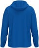 Blaue Herren-Kapuzenpullover, von hinten gezeigt.