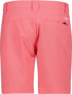 Rosa Shorts mit CMP-Logo auf der Gesäßtasche und Reißverschluss. Rosa Shorts mit CMP-Logo auf der Gesäßtasche und Reißverschluss.
