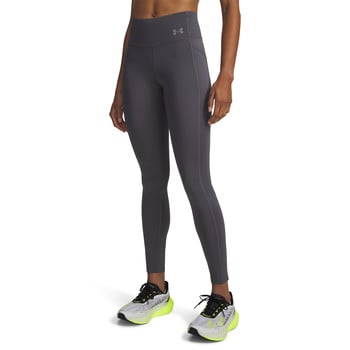 Szürke női legging Under Armour logóval és sportcipőkkel.