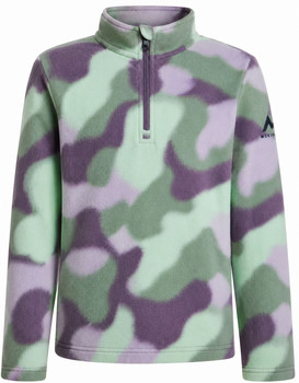 McKinley Kinder Fleece Pullover mit Camouflage-Muster und kurzem Reißverschluss.