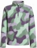 McKinley Kinder Fleece Pullover mit Camouflage-Muster und kurzem Reißverschluss.