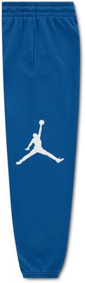 Blaue Jogginghose mit weißem Jordan Jumpman Logo. Blaue Jogginghose mit weißem Jordan Jumpman Logo.