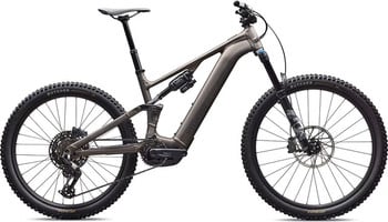Ein vollgefedertes Specialized E-Bike in Grau mit Fox-Federung.