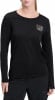 Schwarzes Langarmshirt für Damen mit McKinley-Bergeprint.