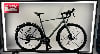 Graues Fahrrad mit Schutzblechen und Gepäckträger vor weißem Hintergrund mit Logo