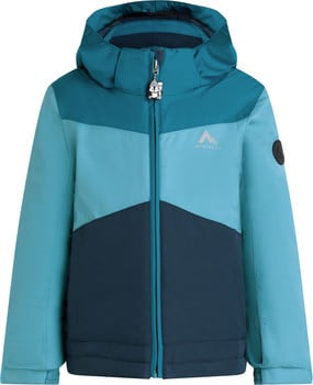 McKinley Kinder-Winterjacke mit Kapuze und Farbblöcken.